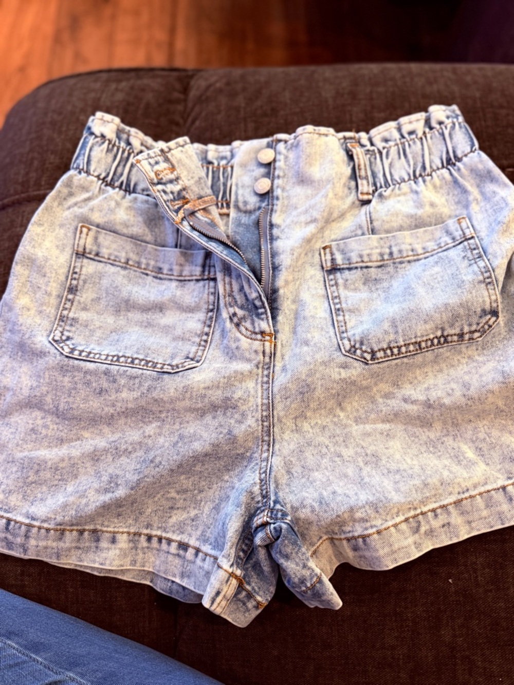 SO Light Blue High Waist Denim Shorts